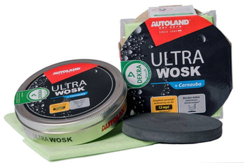 Autoland UltraWosk z gąbką 100g Carnauba do nabłyszczania i ochrony lakieru