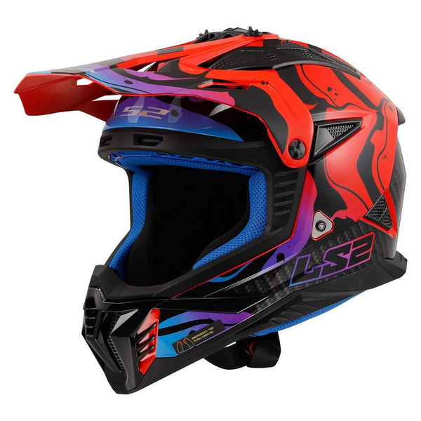 Kask crossowy LS2 MX708 Fast II Wash Gloss Red homologacja ECE 22.06