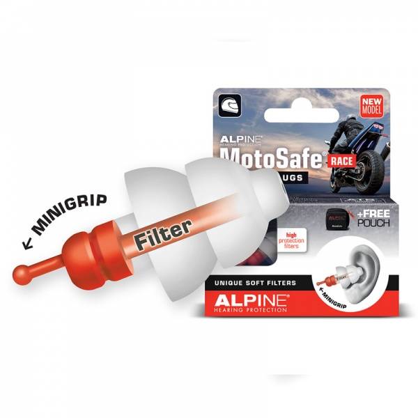 ALPINE Zatyczki Stopery Motocyklowe MotoSafe Race
