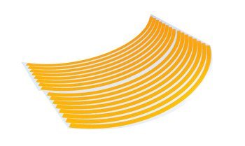 Naklejki na obręcze kół pasek 16 szt odblask