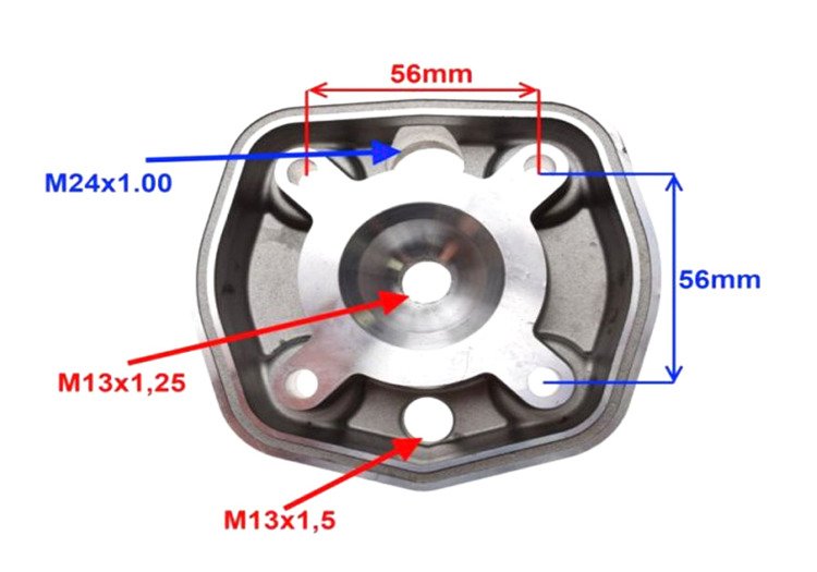 Głowica cylindra Derbi Senda 2t woda 50