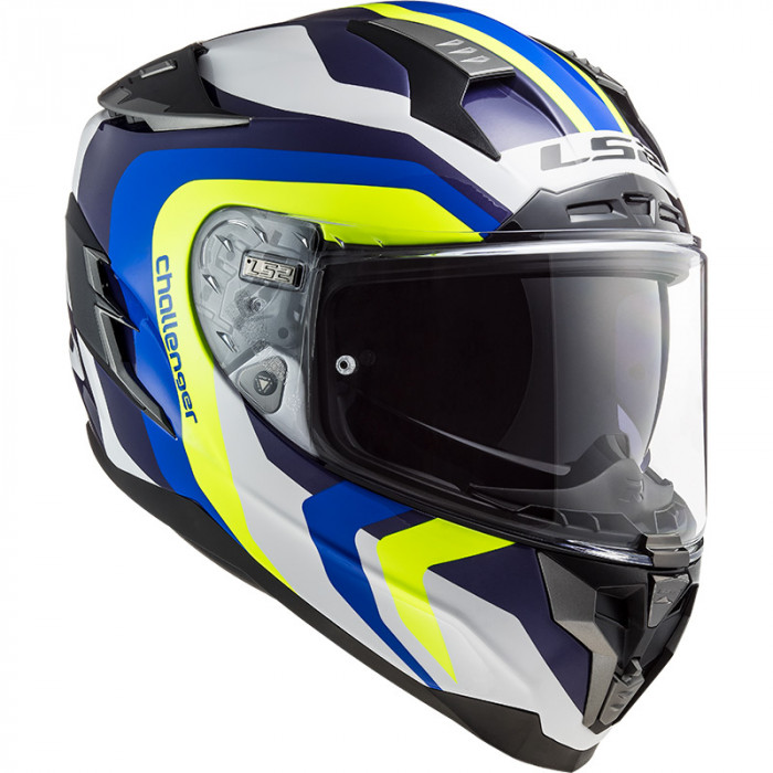 Kask LS2 FF327 CHALLENGER GALACTIC WHITE BLUE