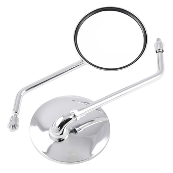 Lusterka okrągłe classic chrom z redukcją gwintu M8 / M10 Racing Force