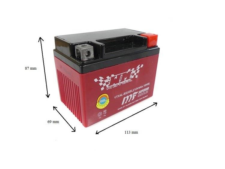 Oryginalny Akumulator żelowy do Skutera YTX4L-BS 4AH WM Motor