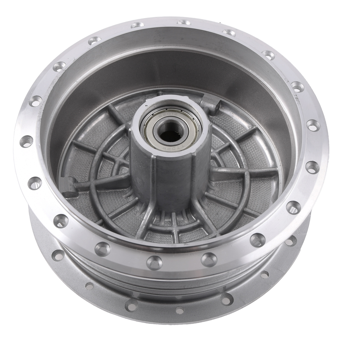 Piasta kompletna z tulejką łożyskami segerem polerowana Simson DPR Classic