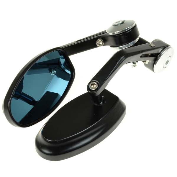 Lusterka dolne srebrne uniwersalne Cafe Racer Bobber Custom Racing Force