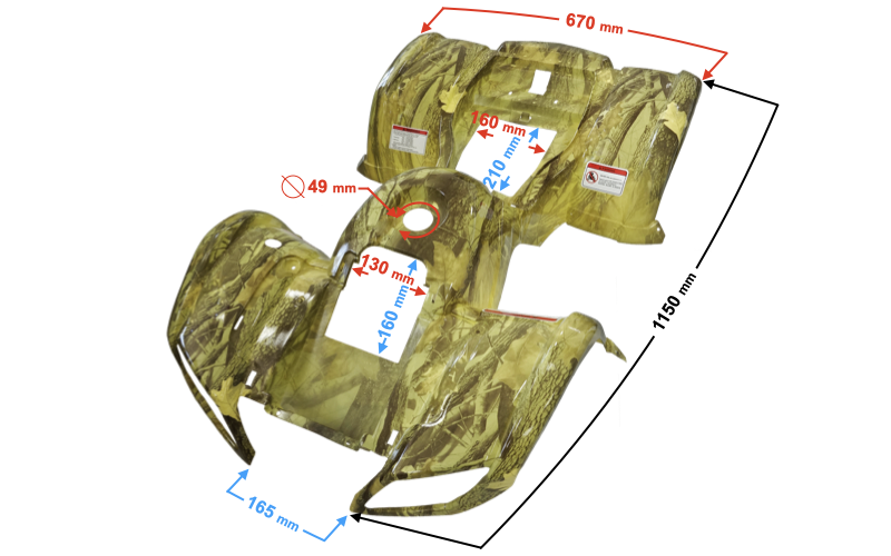 Obudowa centralna Quad ATV Barton Force Moro