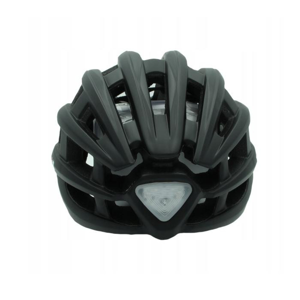 Kask rowerowy miejski ROXAR STREET czarny matowy z wbudowaną lampką