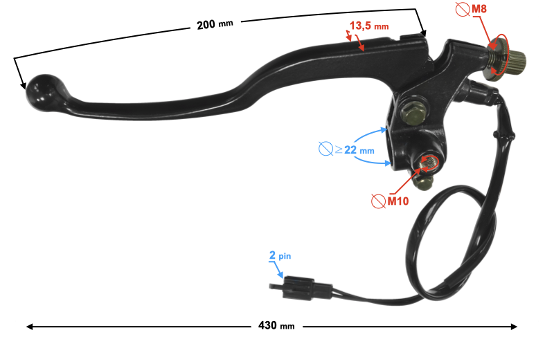 Dźwignia sprzęgła do motocykla Baron Travel 125