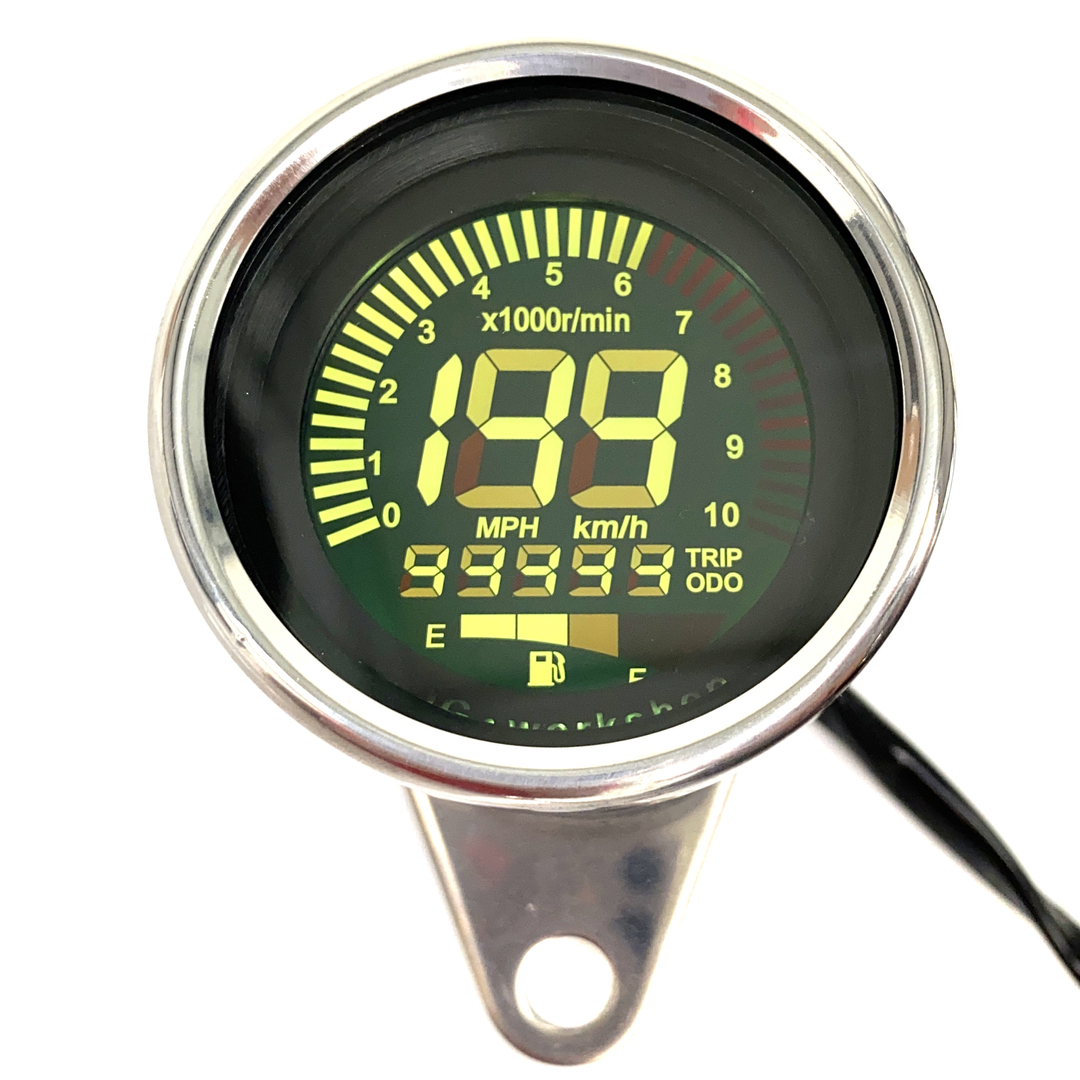 Licznik + obrotomierz uniwersalny LCD 12V wskaźnik paliwa przebieg