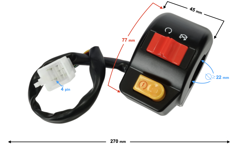 Przełącznik zespolony prawy skuter Barton Scalpel