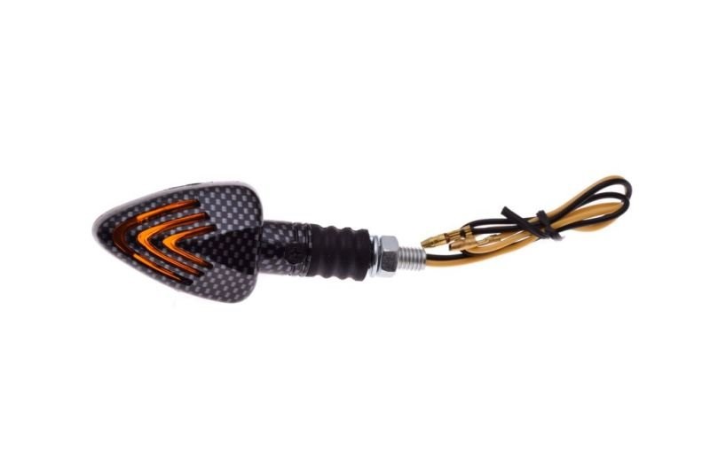 Kierunkowskaz trójkąt z nacięciami 12v carbon