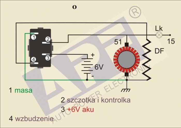 Elektroniczny regulator napięcia prądnicy 6v mz
