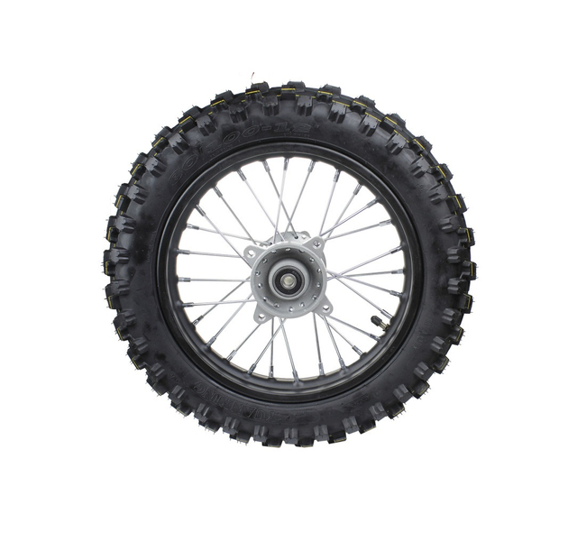 Koło 80/100-12 tylne kompletne pitbike MRF eR 1.6 MX SM MRF eR 2.0 MX SM