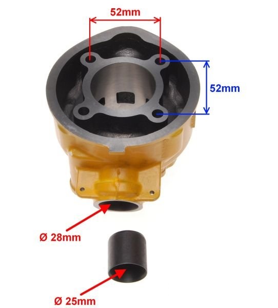 Cylinder 2t 70ccm Yamaha Aprilla minarelli am6 kpl