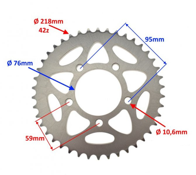 Zębatka tył 42z 525 benelli trk 502 60002p160000