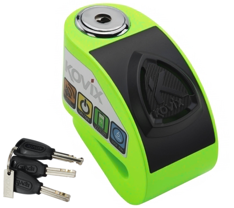 Blokada tarczy hamulcowej z alarmem KOVIX KD6 zielona