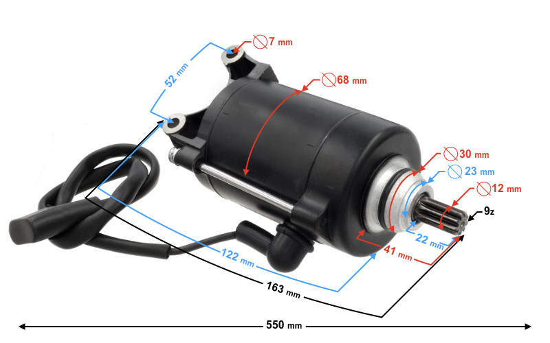 Rozrusznik do motocykla Barton Cafe Racer