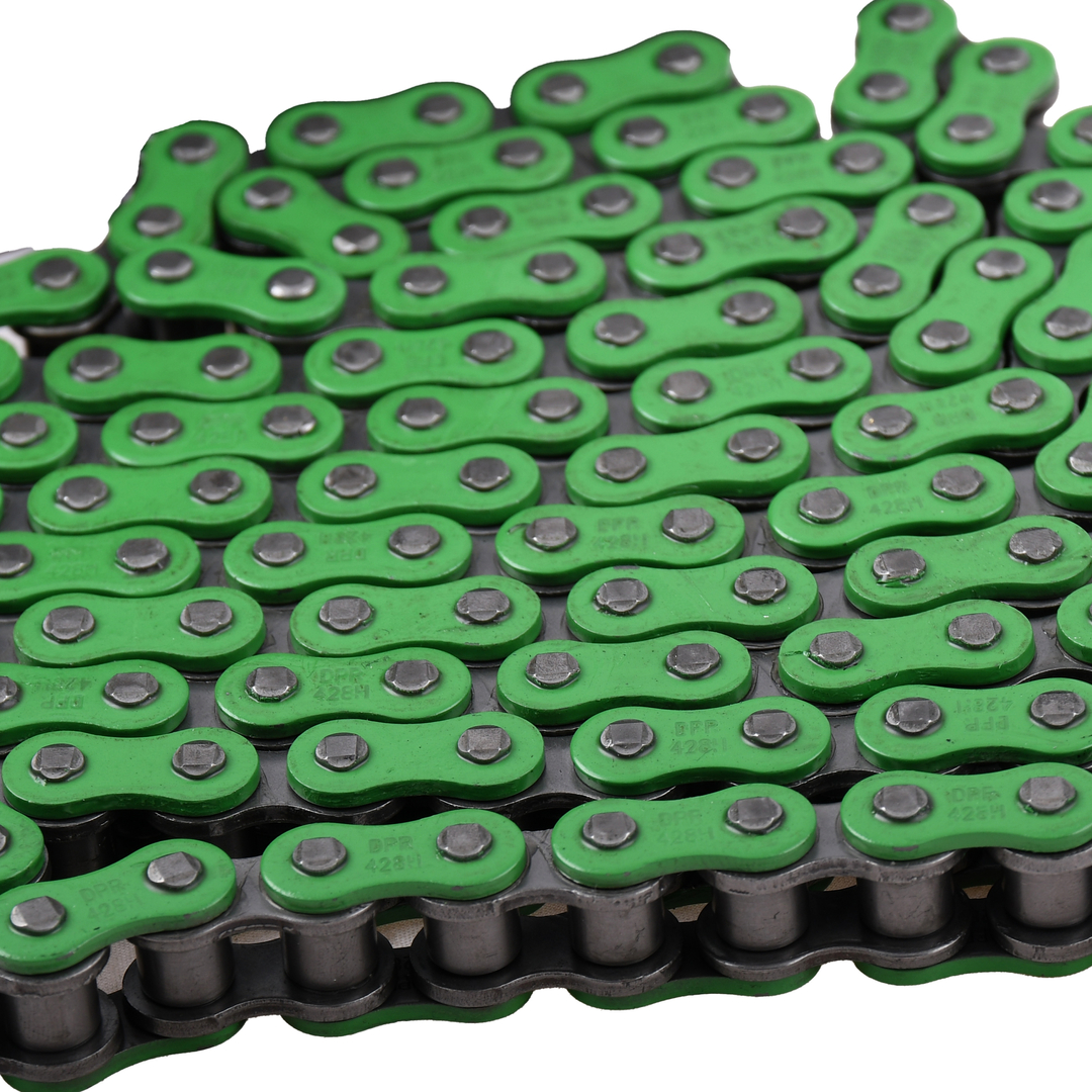 Łańcuch napędowy 140 ogniw 428H zielony wzmocniony DPR Performance