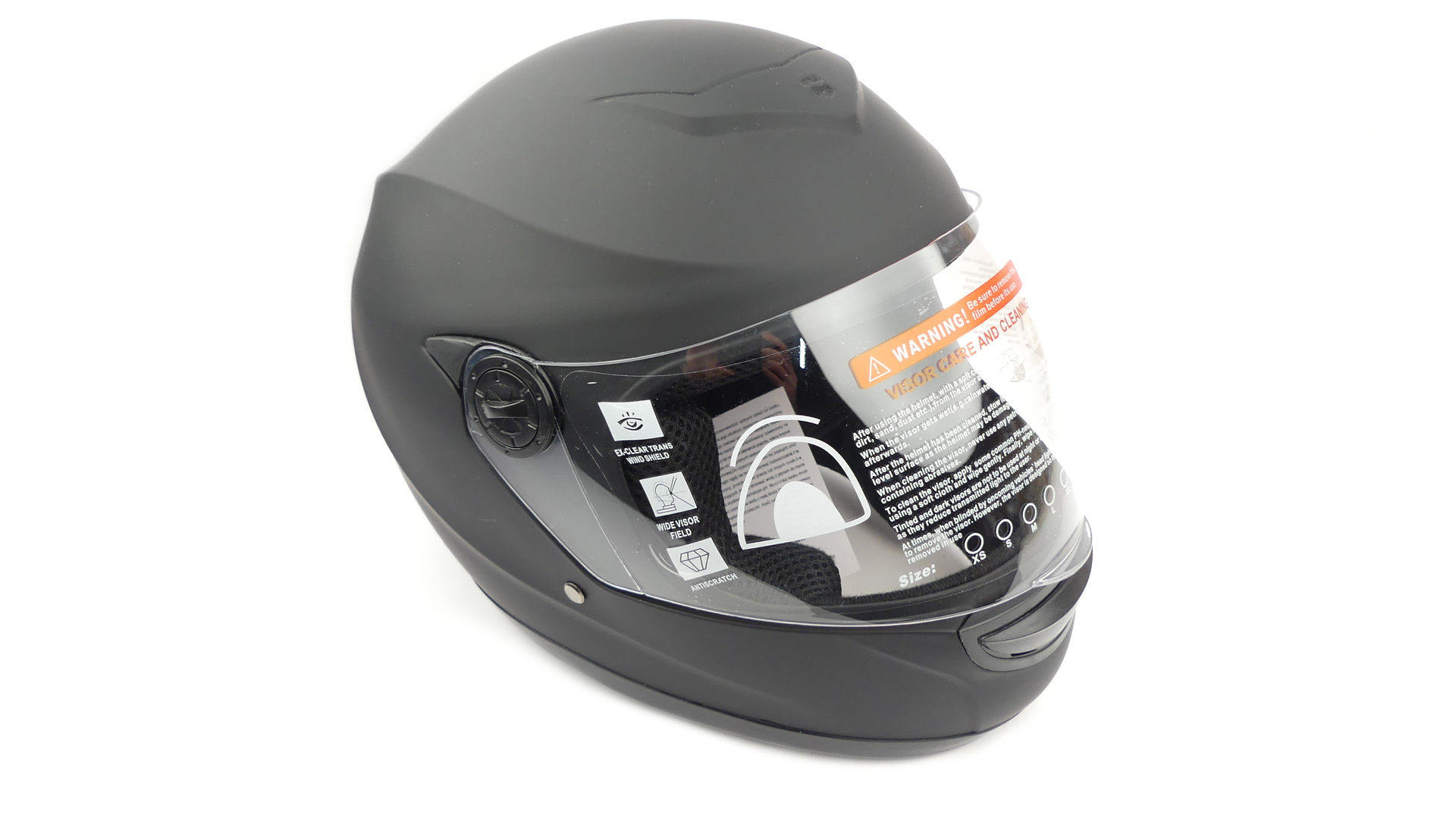 Kask na motocykl skuter motorower czarny mat