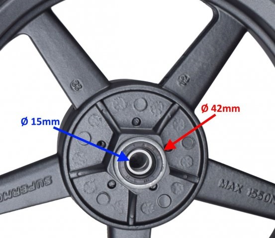 Koło przód tył 2.50x12 3.00x12 komplet na oś fi 15mm Pit Bike Supermoto