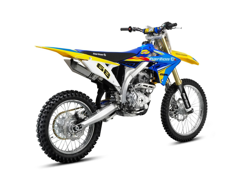 Motocykl Cross Pit Bike Barton Motor MZK 250 Żółty