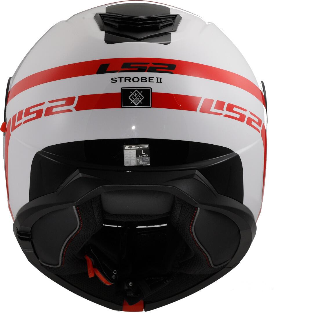 Kask szczękowy LS2 FF908 STROBE II AUTOX WHITE RED homologacja ECE 22.06
