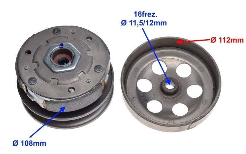 Sprzęgło tył skutery 2t longjia exactly