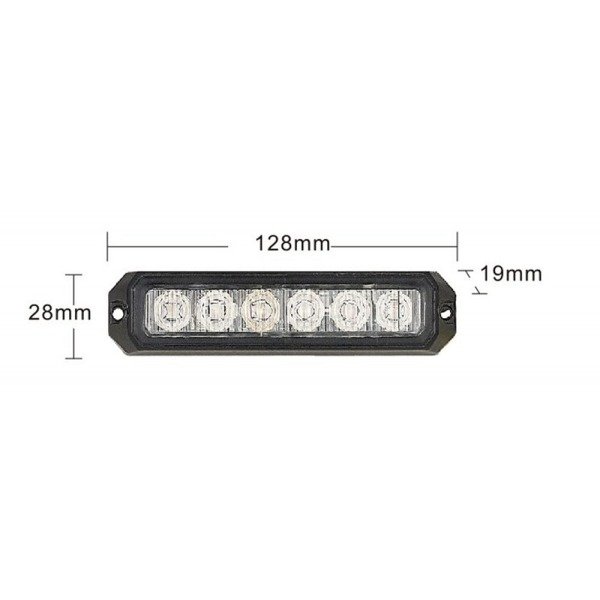 Lampa stroboskopowa 6LED 18W 12-24V R65 R10 ALR