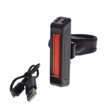Lampa rowerowa tył led cob usb 65 lm akumulator