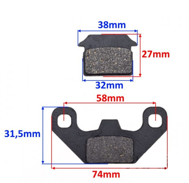 Klocki hamulcowe tył Pit Bike
