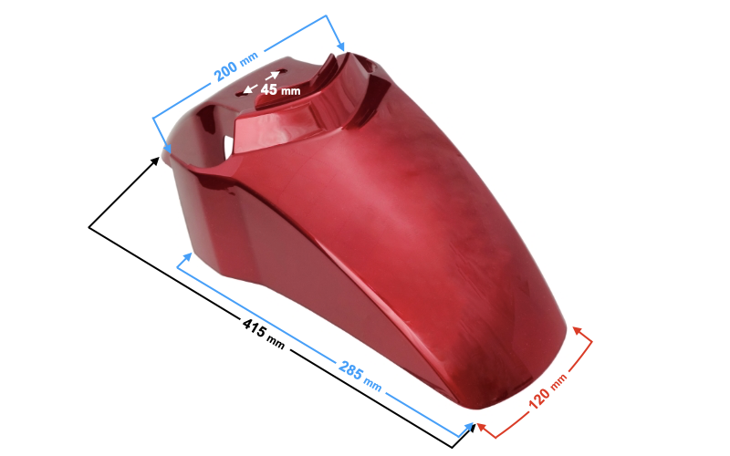 Obudowa błotnik przedni skuter Barton Tres czerwon