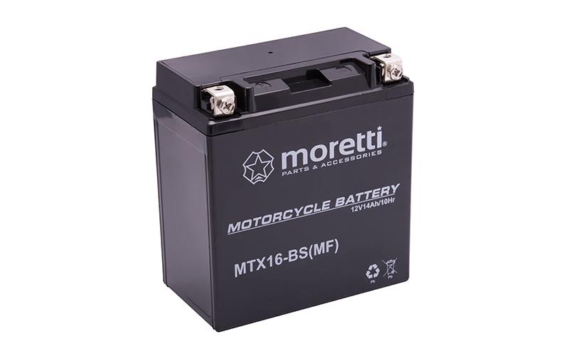 Akumulator Moretti AGM (Gel) MTX16 BTX16 YTX16-BS