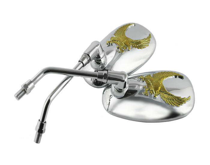 Lusterka chrom z orłem M10 homologacja Honda Suzuki Kawasaki BMW Daelim SYM