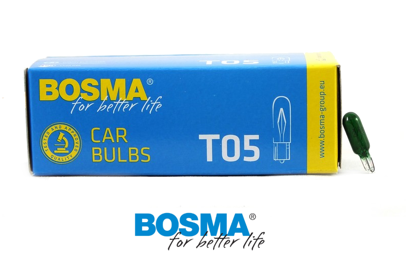 Żarówka BOSMA 12V 1,2W T05 GREEN