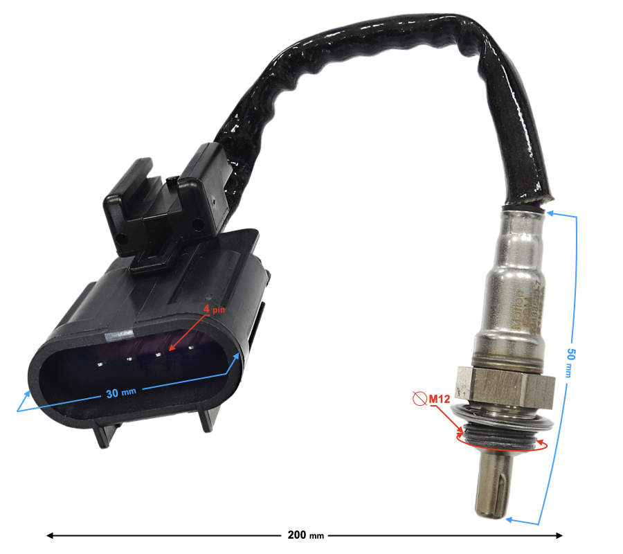 Sonda lambda czujnik tlenu Barton Falcon Firefox Galactic Euro4 4T 50cc