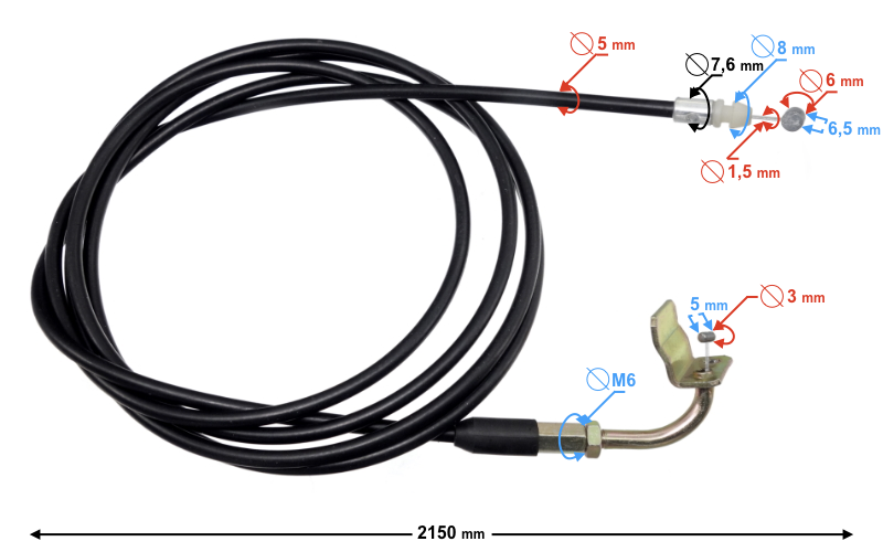 Linka zamka bagażnika do skutera Barton B-Max