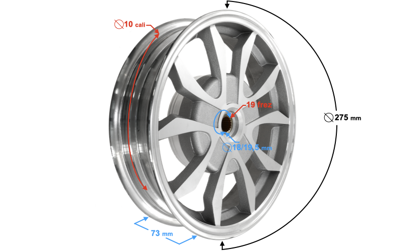 Felga tył tylna skuter elektryczny Barton Tres