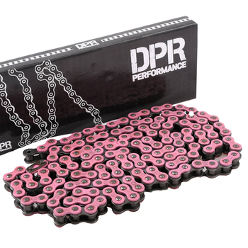Łańcuch napędowy 140 ogniw 420H różowy wzmocniony DPR Performance