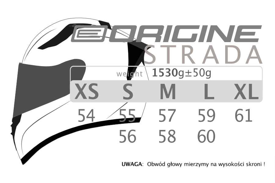 Kask STRADA Solid Gloss White XL ORIGINE