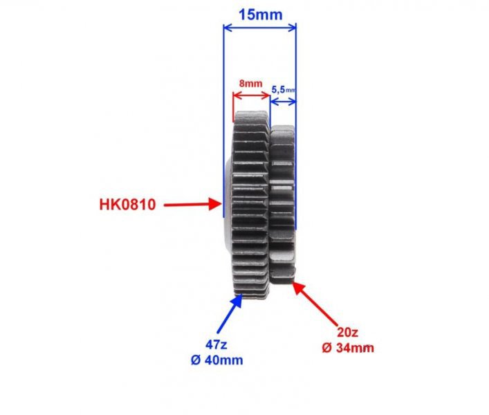 Koło pośrednie rozrusznika 2t Motobi Cpi Kingway