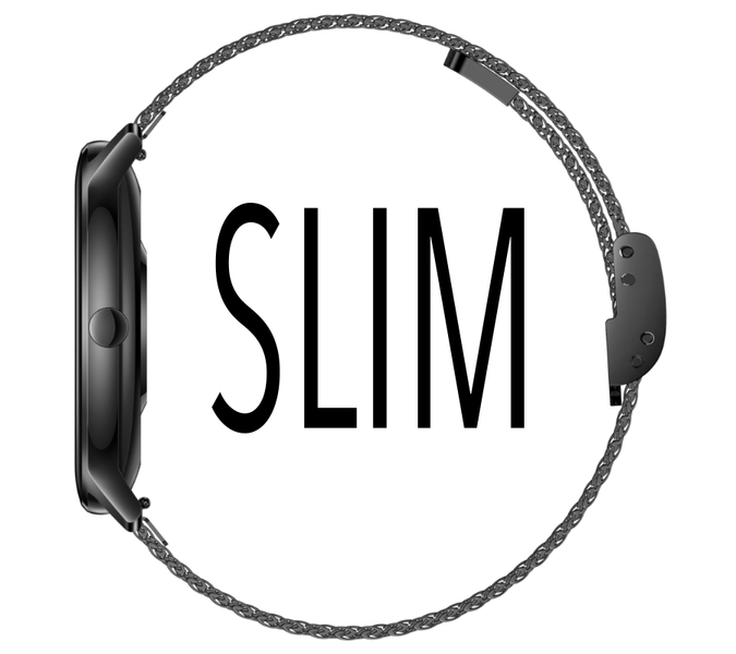 Smartwatch zegarek Rubicon czarny Bluetooth 5.0