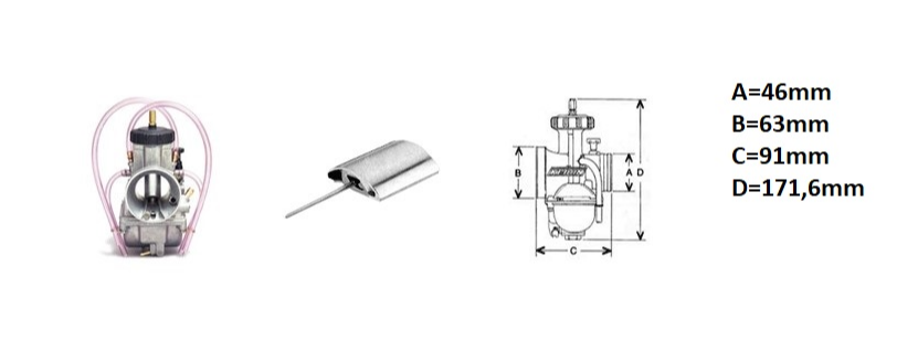Keihin gaźnik 2T PWK 38 S66 Quadvent KTM Honda Kawasaki Suzuki Yamaha Beta