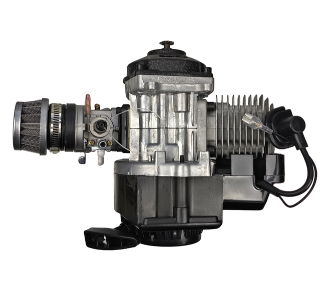 Silnik 2T 60cc z plastikowym szarpakiem gaźnik z kranikiem Pocket Bike