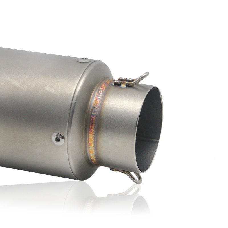 Końcówka Wydechu UNI ROUND SHORT Replika Srebrna