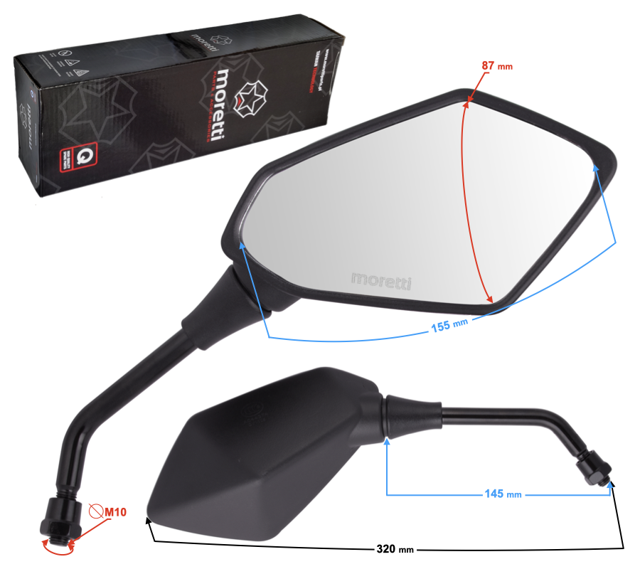 Lusterka M10 homologacja Kawasaki Z750 Z800 Z1000