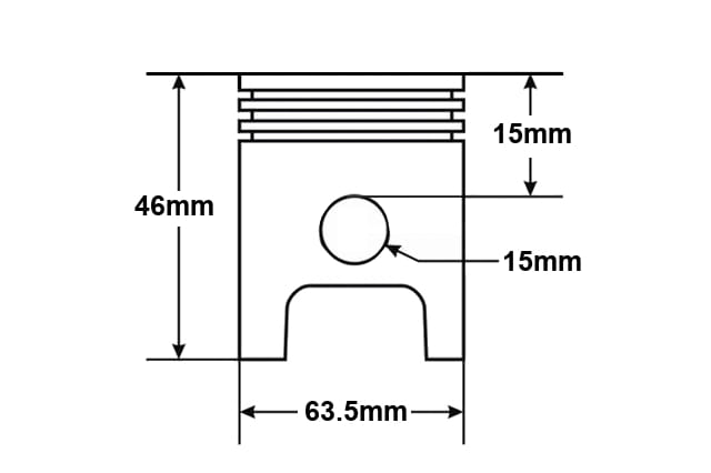 Cylinder quad atv 200ccm bashan loncin 63.5mm 4t