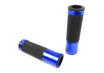 Aluminiowo gumowe manetki kierownicy niebieskie