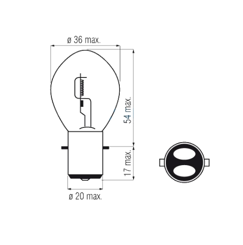 Żarówka Bosma 12V 15/15W BA20d