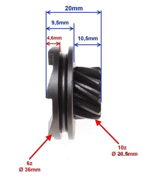 Koło rozrusznika nożnego kopki skutery 2T Keeway